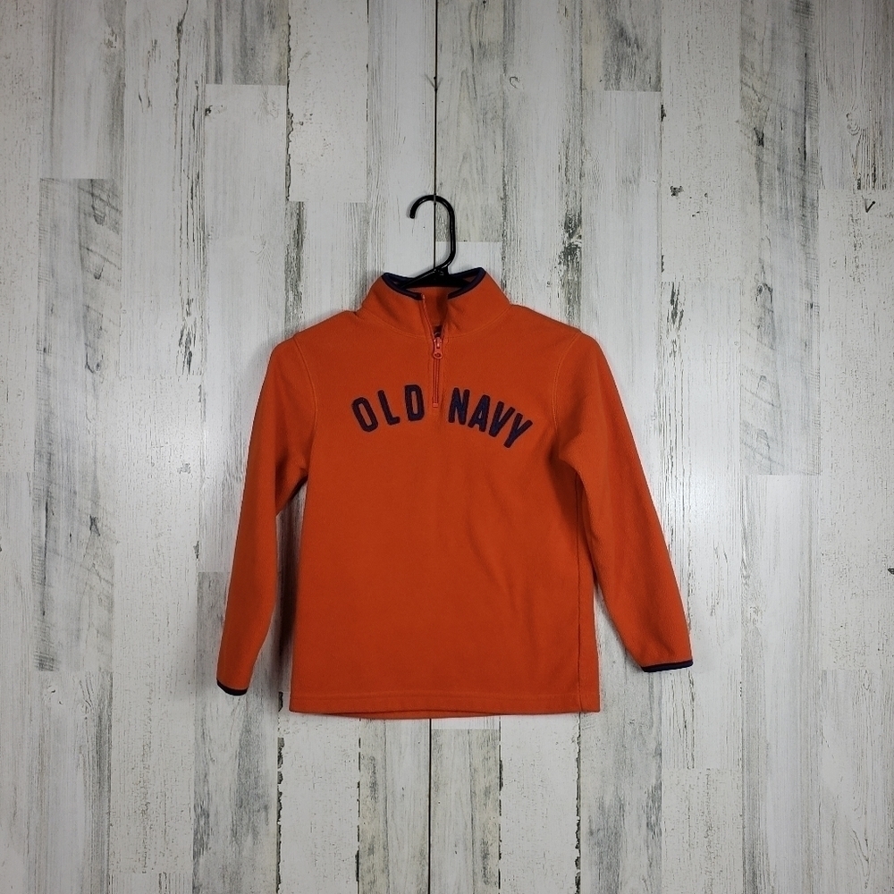 kids old navy orange pull over sweater size 6-7 gender neutral